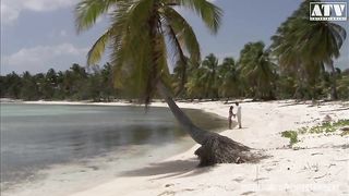 Lucy Belle a brown haired Italian slut fucked in the ass by a monster cock and wants her mouth busy on the sand