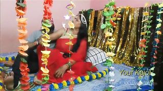 बीबी की मामी के साथ सुहागरात का मज़ा लिया