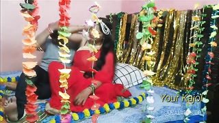 बीबी की मामी के साथ सुहागरात का मज़ा लिया
