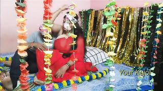 बीबी की मामी के साथ सुहागरात का मज़ा लिया