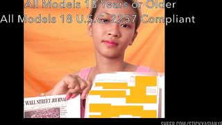 Angel 18 Pussy fingered! (V1) “I am a model” warm up! for cock sucking! StickyAsian18