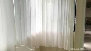 Fucking my naughty cousin at the beach house while my uncles are not