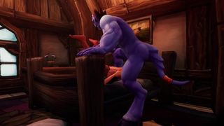 Blue Man with Elf | Warcraft Porn Parody