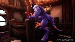 Blue Man with Elf | Warcraft Porn Parody