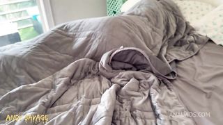 under the covers ANAL VIRGIN gets buttfucked POV