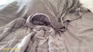 under the covers ANAL VIRGIN gets buttfucked POV