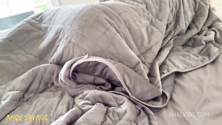 under the covers ANAL VIRGIN gets buttfucked POV