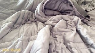 under the covers ANAL VIRGIN gets buttfucked POV