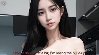 21YO Asian Step Sis Got HUGE BOOBS & You Fuck Her BIG ASS in The Kitchen POV - Uncensored Hyper-Realistic Hentai Joi, With Auto Sounds, AI [17min Video + 82 4k Images (33 Naked)]