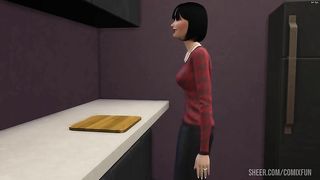 FULL- Japanese Stepmom catches her Stepson masturbating in his room then she gets horny and fucks him - Asian Stemmother and stepson