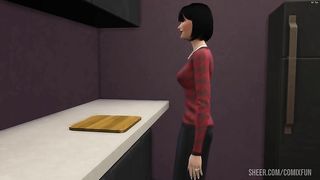 FULL- Japanese Stepmom catches her Stepson masturbating in his room then she gets horny and fucks him - Asian Stemmother and stepson