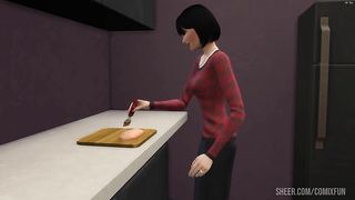 FULL- Japanese Stepmom catches her Stepson masturbating in his room then she gets horny and fucks him - Asian Stemmother and stepson