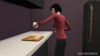 FULL- Japanese Stepmom catches her Stepson masturbating in his room then she gets horny and fucks him - Asian Stemmother and stepson