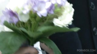 horny redhead get fucked from stepbro in bathroom during her wedding day