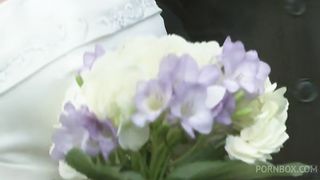 horny redhead get fucked from stepbro in bathroom during her wedding day