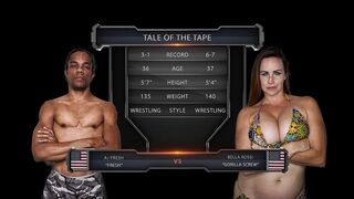 BELLA ROSSI VS AJ FRESH MIXED WRESTLING
