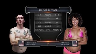 DAISY DUCATI VS JASON MICHAELS 2 MIXED WRESTLING