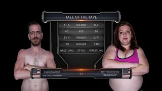 BETTY BRICKHOUSE VS CHAD DIAMOND MIXED WRESTLING