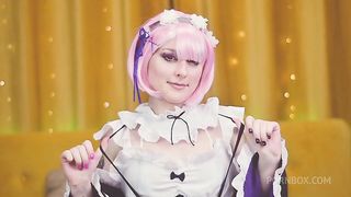 Face fuck and ass stretching for Ram