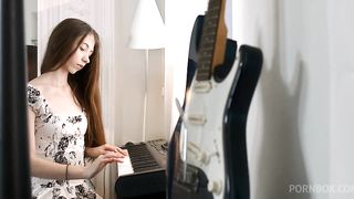 Slender teen hard fucked in all holes