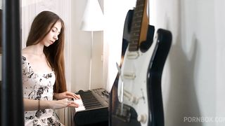 Slender teen hard fucked in all holes