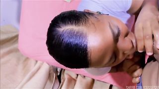 Big ass deep throats me after having her doggy style!! Complete video - Culona Africana me hace garganta profunda despues de tenerla de perrito!! Video completo