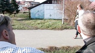 Anal threesome for the perfect ass of sexy czech blonde girl