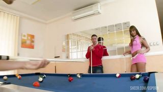 Sexy hungarian brunette need hot anal sex in threesome