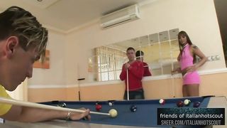 Wonderful brunette girl double penetration and the men enjoy it like pigs