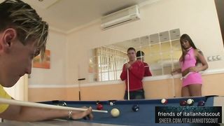 Wonderful brunette girl double penetration and the men enjoy it like pigs