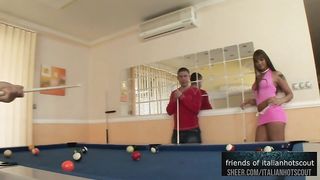 Wonderful brunette girl double penetration and the men enjoy it like pigs