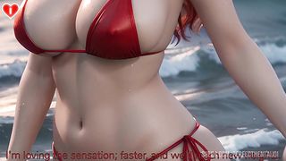 [Beach Anime Episode] Red Succubus Waifu Got HUGE TITS + Fuck Her BIG ASS On The Beach - Uncensored Hyper-Realistic Hentai Joi, With Auto Sounds, AI [17min Video + 78 4k Images (39 Naked)]