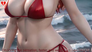 [Beach Anime Episode] Red Succubus Waifu Got HUGE TITS + Fuck Her BIG ASS On The Beach - Uncensored Hyper-Realistic Hentai Joi, With Auto Sounds, AI [PREMIUM VIDEO]
