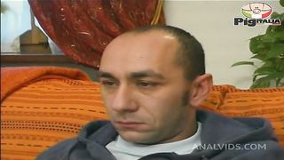 Sexy aunty Angela Gritti ready in lingerie seduces her nephew who breaks her ass with anal penetrations