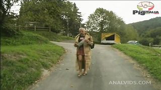 The French girl Jana Mattei is granted a room with the aim of having an anal threesome with double penetration