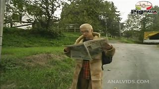 The French girl Jana Mattei is granted a room with the aim of having an anal threesome with double penetration