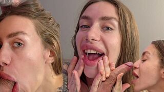 BIG LIPS AND A BLOWJOB! SHE SWALLOWED HIS BALLS—OH YEAH!