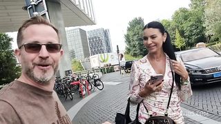 Pornstar Ania Kinski gets fucked in the ass by a fan who wants to try out in the porn industry