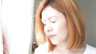 Skinny redhead gets her tight asshole fucked