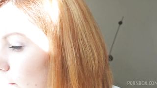 Skinny redhead gets her tight asshole fucked