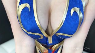 Chun-Li from Street Fighter Deepthroats and Assfucks till Anal Creampie in Torn Pantyhose