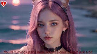 Pink Cat Girl Waifu Wanna Her HUGE TITS To Be Cuddled + Fuck Her BIG ASS On The Beach - Uncensored Hyper-Realistic Hentai Joi, With Auto Sounds, AI [29min Video + 137 4k Images (60 Naked)]