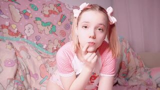 BARELY LEGAL 18YO PETITE TEEN LOVES SHOWING OFF HER CUTE PRINCESS PANTIES AND PINK PUSSY ONLINE
