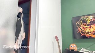 Sonho erotico com hentai do cosplay Kakashi, recebeu uma mamada comeu o cuzinho dela e encheu de leite! NARUTO!