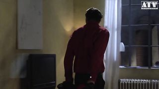 Tattooed skin and brown haired mature slut Andy Brown gets ass fucked and mouth filled