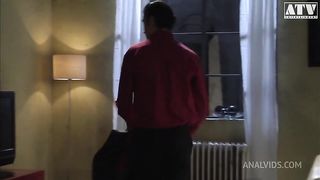 Tattooed skin and brown haired mature slut Andy Brown gets ass fucked and mouth filled