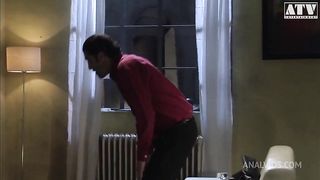 Tattooed skin and brown haired mature slut Andy Brown gets ass fucked and mouth filled