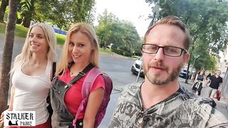 GET INSIDE "a Making-of porn / Behind the scenes" movie Hungarian Blondes Nikky Thorne and Nesty share cock