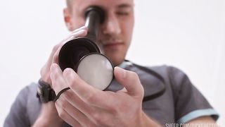 Skinny redhead enjoying standing fuck