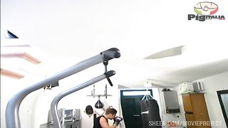 Laura Perego takes advantage of her instructor and the empty gym to get penetrated in her eager and eager ass